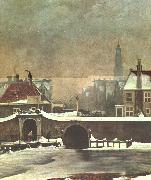 Wouter Johannes van Troostwijk The Raampoortje Gate at Amsterdam Germany oil painting reproduction